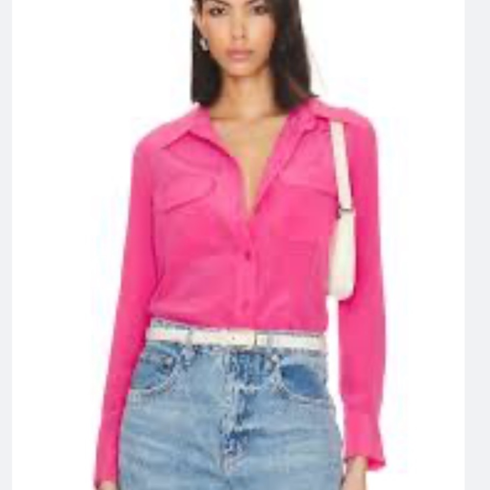 American Eagle Pink Button Down Blouse - image 2